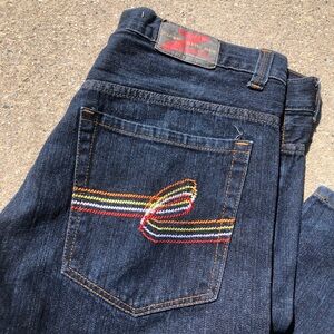Men's ZEEP Denim Jeans with Colorful Stitching
Size 38X32